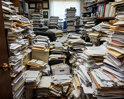 Stacks of Papers, no room to walk