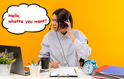 Frustrated Phone Operator
